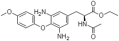 structure of CAS# 440667-78-7, Ethyl 2-(acetylamino)-3-[3,5-diamino-4-(4-methoxyphenoxy)phenyl]propanoate