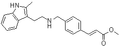 structure of CAS# 441741-65-7, (2E)-3-[4-[[[2-(2-甲基-1H-吲哚-3-基)乙基]氨基]甲基]苯基]-2-丙烯酸甲酯