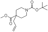 structure of CAS# 441774-09-0, 4-(2-Propen-1-yl)-1,4-piperidinedicarboxylic acid 1-tert-butyl 4-methyl ester