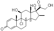 CAS # 4419-39-0, Beclometasone, 9-Chloro-11beta,17,21-trihydroxy-16beta-methyl-pregna-1,4-diene-3,20-dione, 9-Chloro-16beta-methylprednisolone, 9alpha-Chloro-16beta-methylprednisolone, Beclometasone, Beclomethasone, Becolvent