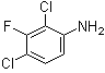 structure of CAS# 443-93-6, 2,4-Dichloro-3-fluoroaniline