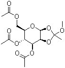 structure of CAS# 4435-05-6, 3,4,6-O-三乙酰基-beta-D-吡喃甘露糖 1,2-(甲基原乙酸酯)
