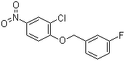 structure of CAS# 443882-99-3, 3-氯-4-(3-氟苄氧基)硝基苯