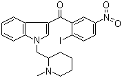 CAS # 444912-48-5, (R,S)-AM 1241, (R,S)-3-(2-Iodo-5-nitrobenzoyl)-1-(1-methyl-2-piperidinylmethyl)-1H-indole