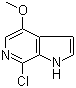 structure of CAS# 446284-32-8, 7-氯-4-甲氧基-1H-吡咯并[2,3-c]吡啶