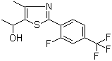 CAS # 447406-75-9, 1-[2-[2-Fluoro-4-(trifluoromethyl)phenyl]-4-methylthiazol-5-yl]ethanol, 2-[2-Fluoro-4-(trifluoromethyl)phenyl]-alpha,4-dimethyl-5-thiazolemethanol