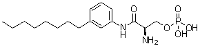 structure of CAS# 449173-19-7, (2R)-2-Amino-N-(3-octylphenyl)-3-(phosphonooxy)-propanamide