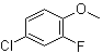 structure of CAS# 452-09-5, 4-氯-2-氟苯甲醚