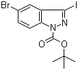 structure of CAS# 459133-68-7, 5-溴-3-碘-1H-吲唑-1-羧酸叔丁酯