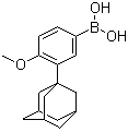structure of CAS# 459423-32-6, 3-(1-金刚烷基)-4-甲氧基苯硼酸