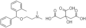 CAS 登录号：4596-23-0, 枸橼酸奥芬那君, N,N-二甲基-2-[(2-甲基苯基)苯甲氧基]乙胺 2-羟基-1,2,3-丙三羧酸盐