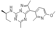 CAS # 459856-18-9, Pexacerfont, 8-(6-Methoxy-2-methyl-3-pyridinyl)-2,7-dimethyl-N-[(1R)-1-methylpropyl]pyrazolo[1,5-a]-1,3,5-triazin-4-amine
