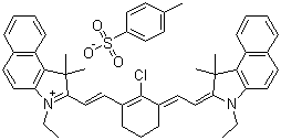 CAS # 460337-33-1, 2-[2-[2-Chloro-3-[2-(3-ethyl-1,3-dihydro-1,1-dimethyl-2H-benz[e]indol-2-ylidene)ethylidene]-1-cyclohexen-1-yl]ethenyl]-3-ethyl-1,1-dimethyl-1H-benz[e]indolium 4-methylbenzenesulfonate