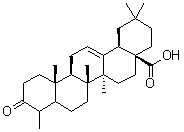 CAS # 466-02-4, 3-Oxo-24-norolean-12-en-28-oic acid, Hedragonic acid