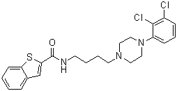 structure of CAS# 474432-66-1, N-[4-[4-(2,3-Dichlorophenyl)-1-piperazinyl]butyl]benzo[b]thiophene-2-carboxamide