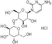CAS # 4752-89-0, 1-(4-O-beta-D-Galactopyranosyl-beta-D-glucopyranosyl)cytosine monohydrochloride, NSC 407108