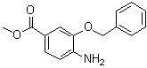 structure of CAS# 475215-88-4, 4-Amino-3-(phenylmethoxy)benzoic acid methyl ester