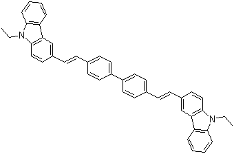structure of CAS# 475480-90-1, 4,4'-双(9-乙基-3-咔唑乙烯基)-1,1'-联苯