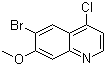 structure of CAS# 476660-71-6, 6-Bromo-4-chloro-7-methoxyquinoline