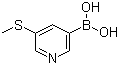 structure of CAS# 477251-98-2, 5-(甲硫基)吡啶-3-硼酸