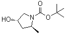 structure of CAS# 477293-60-0, tert-Butyl (2S,4S)-4-Hydroxy-2-methylpyrrolidine-1-carboxylate