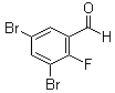 structure of CAS# 477535-40-3, 3,5-二溴-2-氟苯甲醛