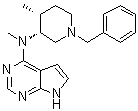 structure of CAS# 477600-73-0, N-甲基-N-[(3R,4R)-4-甲基-1-苄基-3-哌啶基]-7H-吡咯并[2,3-d]嘧啶-4-胺