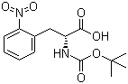 structure of CAS# 478183-69-6, N-叔丁氧羰基-D-2-硝基苯丙氨酸