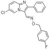 CAS # 478257-35-1, 6-Chloro-2-phenylimidazo[1,2-a]pyridine-3-carboxaldehyde O-[(4-fluorophenyl)methyl]oxime