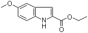 structure of CAS# 4792-58-9, 5-甲氧基-1H-吲哚-2-羧酸乙酯