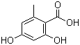 structure of CAS# 480-64-8, 2,4-二羟基-6-甲基苯甲酸