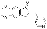 structure of CAS# 4803-57-0, 5,6-二甲氧基-2-(4-吡啶甲基)-1-茚满酮