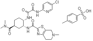 structure of CAS# 480449-71-6, Edoxaban tosylate