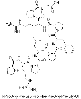 CAS 登录号：481053-02-5, L-脯氨酰-L-精氨酰-L-脯氨酰-L-亮氨酰-L-脯氨酰-L-苯丙氨酰-L-脯氨酰-L-精氨酰-L-脯氨酰甘氨酸