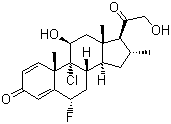 CAS # 4828-27-7, Clocortolone, (6S,9R,16R)-9-Chloro-6-fluoro-11-hydroxy-17-(2-hydroxyacetyl)-10,13,16-trimethyl-7,8,11,12,14,15,16,17-octahydro-6H-cyclopenta[a]phenanthren-3-one