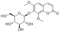 structure of CAS# 483-91-0, 异嗪皮啶 7-O-beta-D-葡萄糖苷