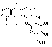 CAS 登录号：4839-60-5, 大黄酚-1-O-葡萄糖苷