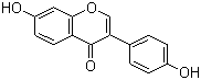 CAS # 486-66-8, Daidzein, 4',7-Dihydroxyisoflavone, 7-Hydroxy-3-(4-hydroxy-phenyl)-chromone, 7-Hydroxy-3-(4-hydroxy-phenyl)-4H-1-benzo-pyran-4-one