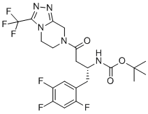 structure of CAS# 486460-23-5, N-叔丁氧羰基-西他列汀