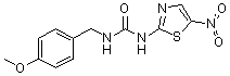 structure of CAS# 487021-52-3, N-(4-Methoxybenzyl)-N'-(5-nitro-1,3-thiazol-2-yl)urea
