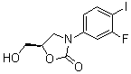 structure of CAS# 487041-08-7, (5R)-3-(3-Fluoro-4-iodophenyl)-5-hydroxymethyloxazolidin-2-one