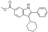 CAS # 494799-14-3, Methyl 3-cyclohexyl-2-phenyl-1H-indole-6-carboxylate, Methyl 3-cyclohexyl-2-phenylindole-6-carboxylate