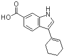structure of CAS# 494799-16-5, 3-(1-Cyclohexen-1-yl)-1H-indole-6-carboxylic acid