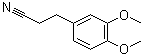 structure of CAS# 49621-56-9, 3,4-Dimethoxybenzenepropanenitrile