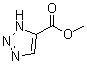 CAS # 4967-77-5, 1H-1,2,3-Triazole-5-carboxylic acid methyl ester, Methyl 1,2,3-triazole-4-carboxylate, Methyl 1H-1,2,3-triazole-4-carboxylate