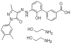 structure of CAS# 496775-62-3, 艾曲波帕乙醇胺
