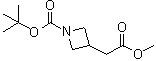 structure of CAS# 497160-14-2, tert-Butyl 3-(2-methoxy-2-oxoethyl)azetidine-1-carboxylate