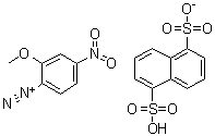 structure of CAS# 49735-71-9, 2-甲氧基-4-硝基偶氮苯 1,5-萘二磺酸盐