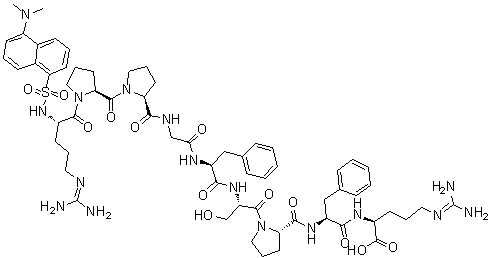 CAS # 49745-27-9, Dansylbradykinin, N2-[[5-(Dimethylamino)-1-naphthalenyl]sulfonyl]bradykinin