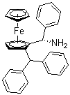 structure of CAS# 498580-48-6, (2R)-1-[(R)-Aminophenylmethyl]-2-(diphenylphosphino)ferrocene